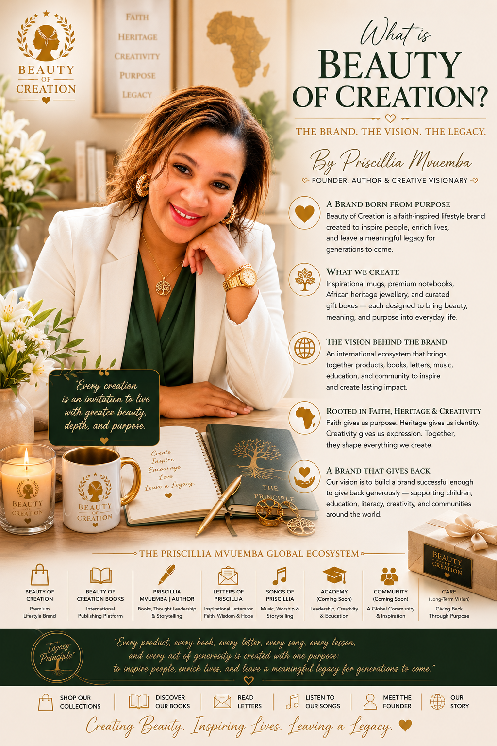 Beauty of Creation — The Brand, The Vision, The Legacy | Founded by Priscillia Mvuemba