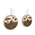 African Heritage Collection — Wooden Earrings Crafted with Cultural Pride
