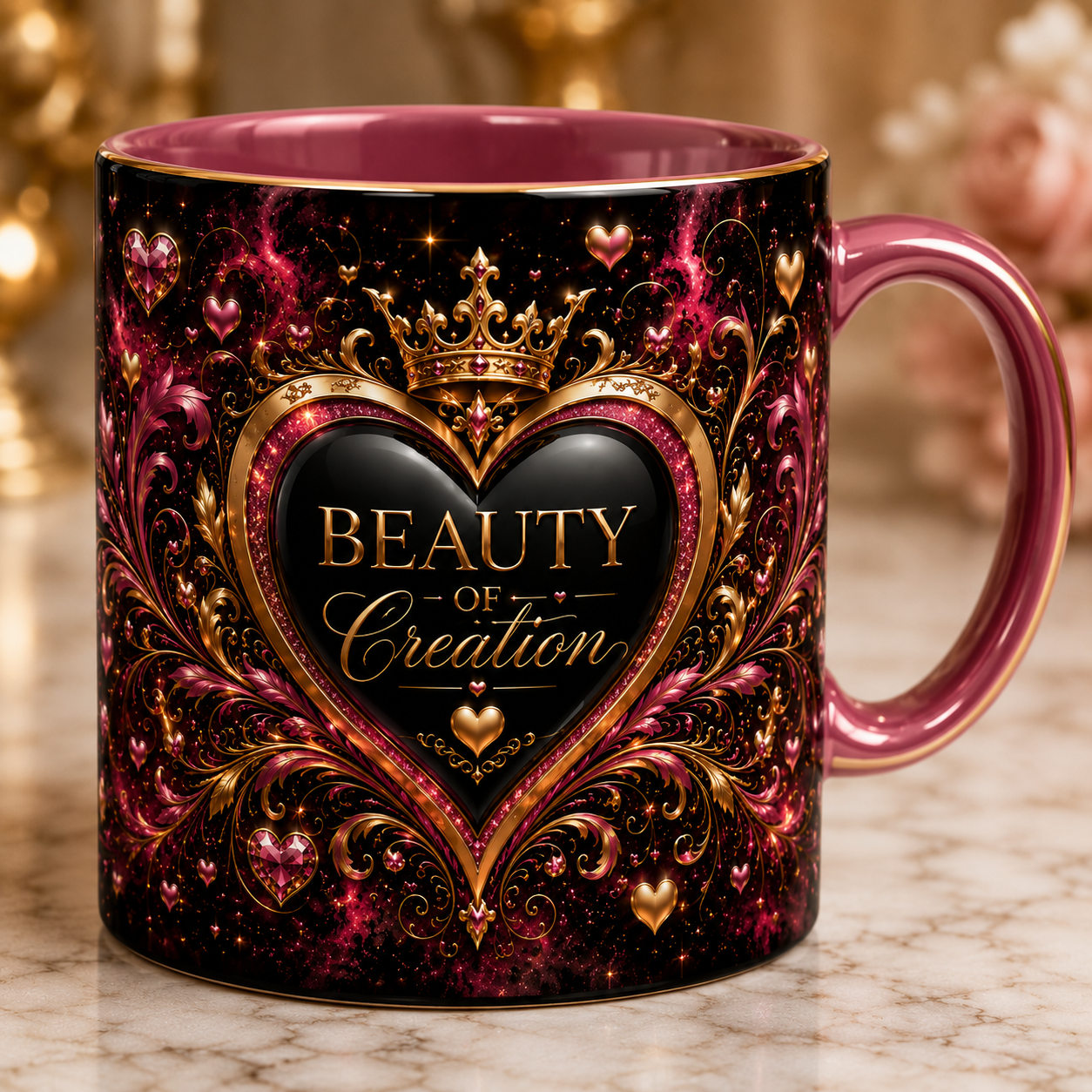 Beauty of Creation Heart Mug — Pour Love into Every Cup