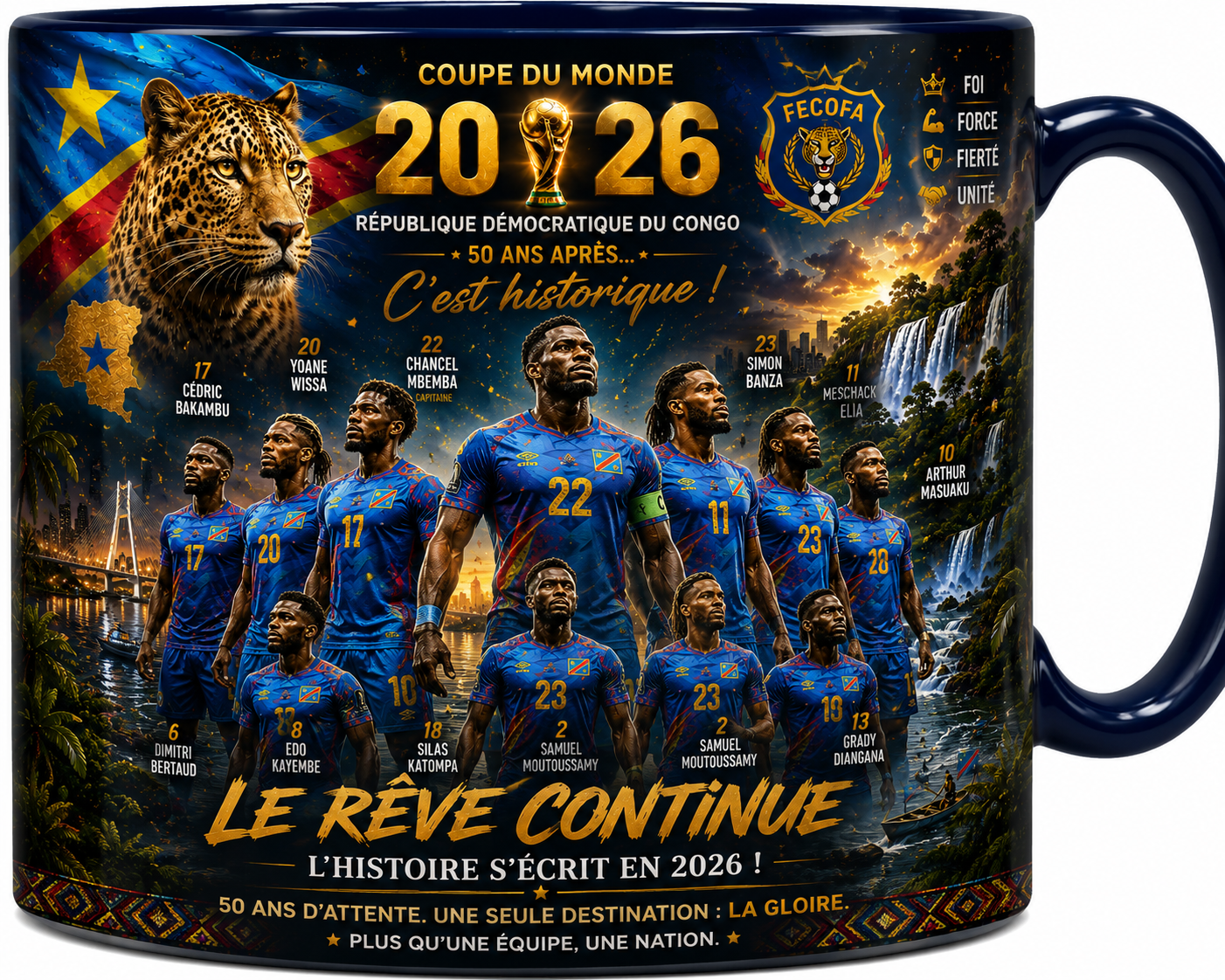 DRC World Cup 2026 — Congo Pride Ceramic Mug
