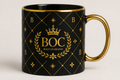 Luxury Monogram White Glossy Mug – BOC Signature Edition