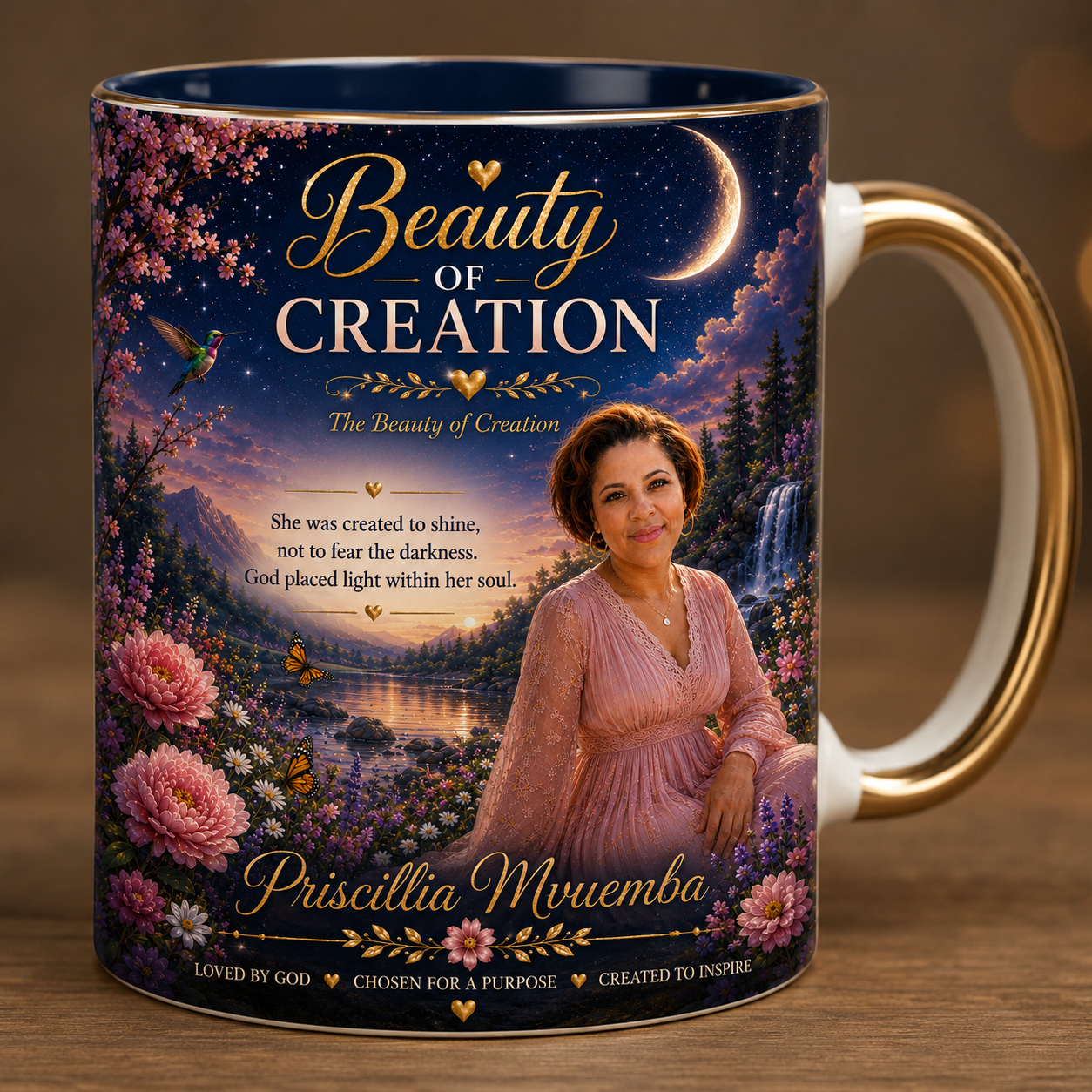 Beauty of Creation Moon Mug — Dream, Rest, Rise Again