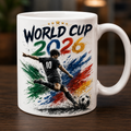 World Cup 2026 Mug — Striker Shot Colourful Edition