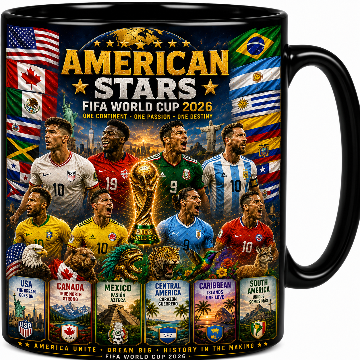 World Cup 2026 Mug — American Stars Edition