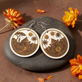 African Inspired Wooden Earrings — Solid Circle Design | Beauty of Creation